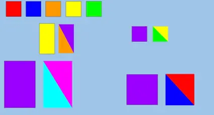 Multiple colors Boxes